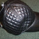 Lady's or Girls Black Leatherette quilted Ball Cap Lady's or Girls Black Leatherette quilted Ball Cap