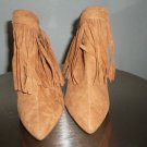 Tan Suede Like Sling Back Tassel Bootie - Sizes 8M