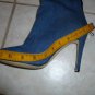 Denim Thigh- Hip High Riding Style Boots- Rhinestone - custom order NWT