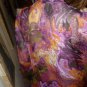 Women's Sheer Floral Sequin Print Bat Wing Top- Beach Top
