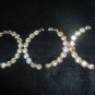 Womens Wide Elegant Rhinestone Gold Trim Belts with Stretch- Hoop Links