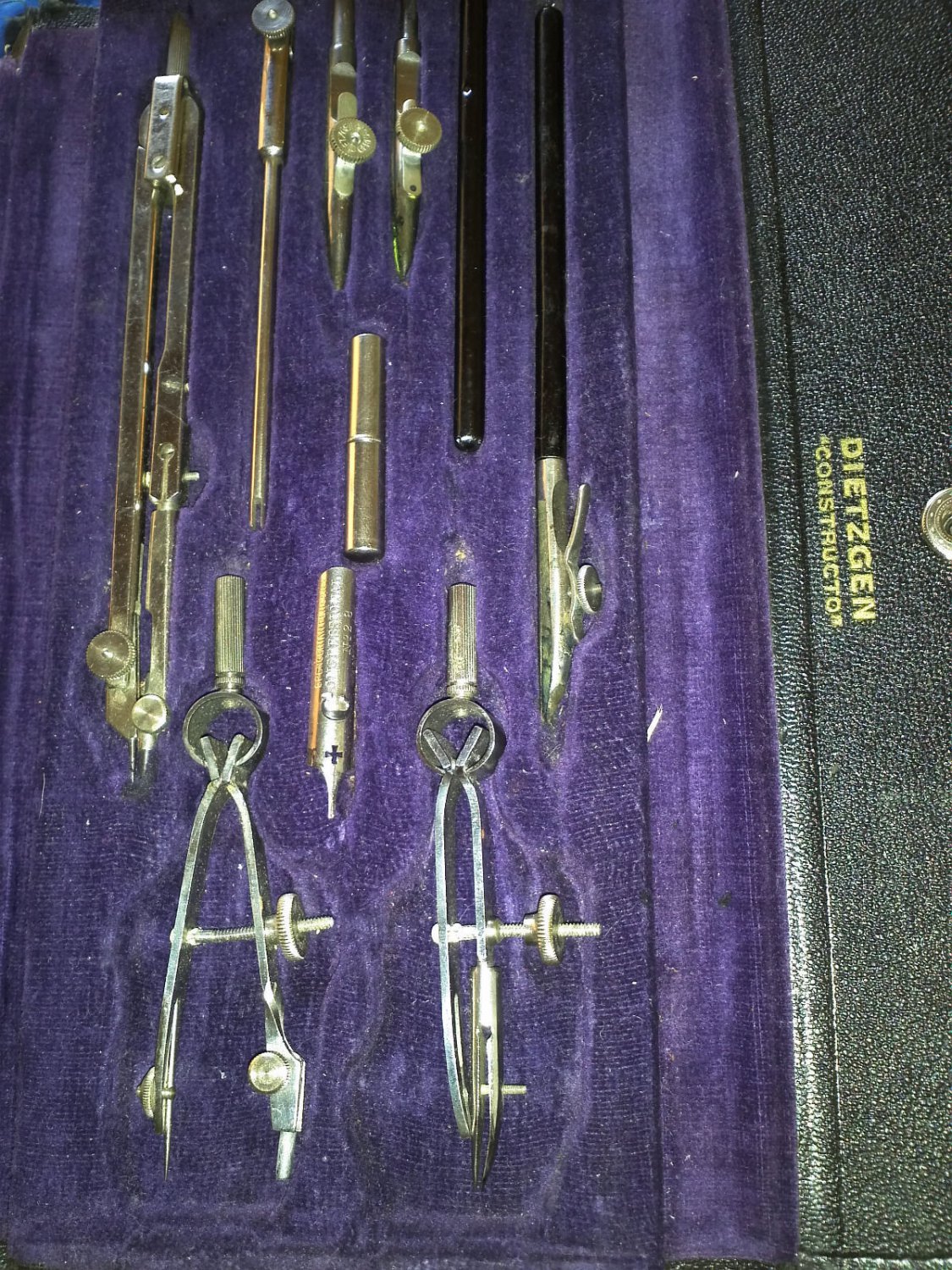 Vintage Dietzgen Drafting Tools Drawing Instruments Set