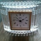 VINTAGE LEAD CRYSTAL ROYAL GALLERY MANTEL CLOCK