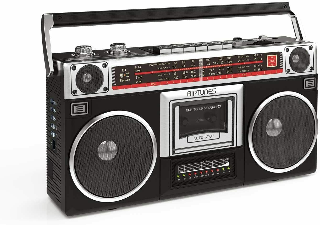 Retro Boombox Radio Cassette Player Recorder, Am Fm -sw1 Sw2 Radio 