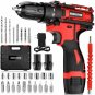 Cordless Drill Driver Kit with 2 Batteries, WAKYME 12.6V Power Drill 30Nm