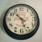 Vintage Coca Cola Wall Clock Sterling & Noble 9" Diameter Made in USA 5 cents