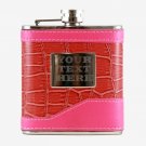 2-Tone Pink Hip Flask with FREE Engraving