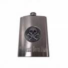 Personalized 8 oz Skull and Crossbones Flask