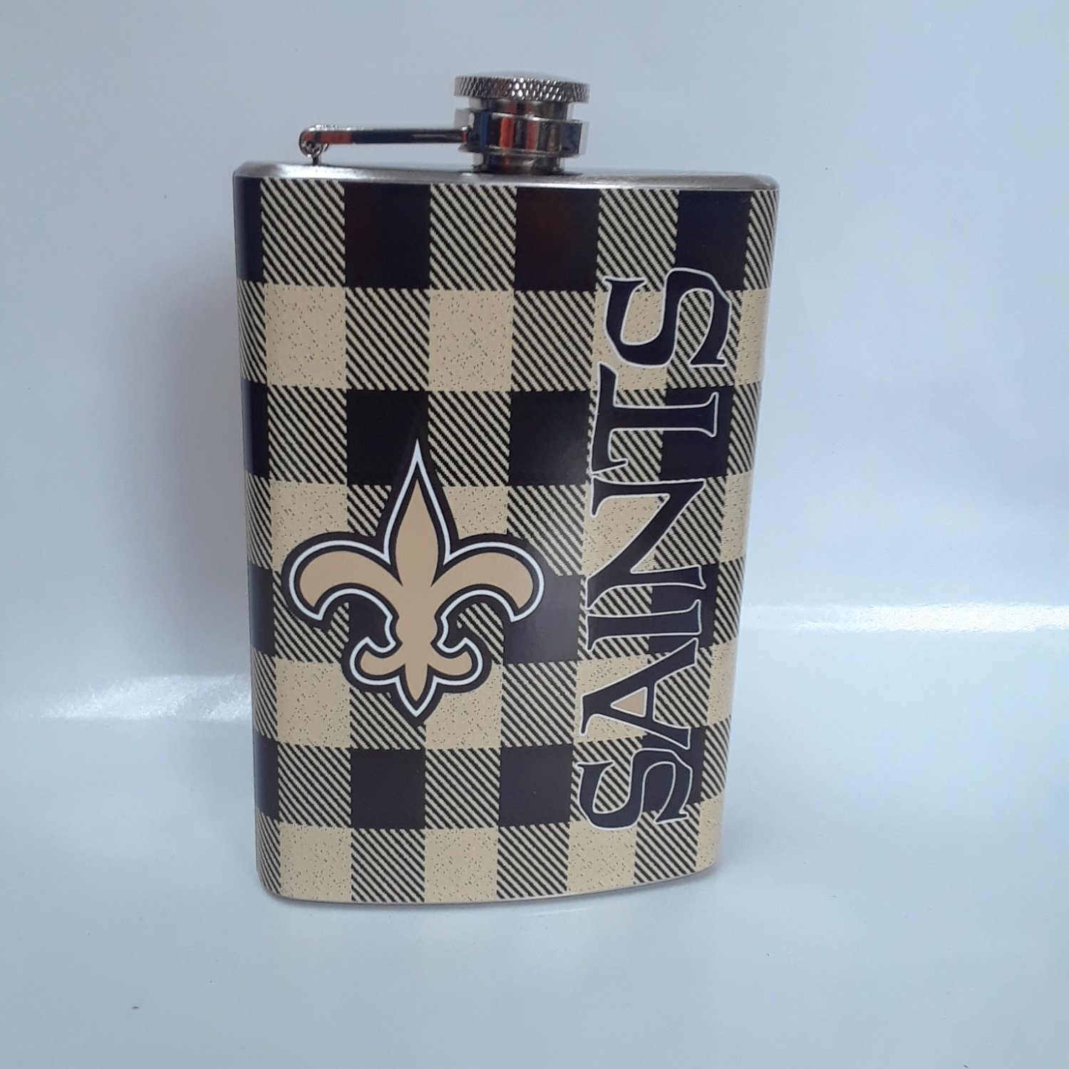 Personalized Saints Flask 8 oz