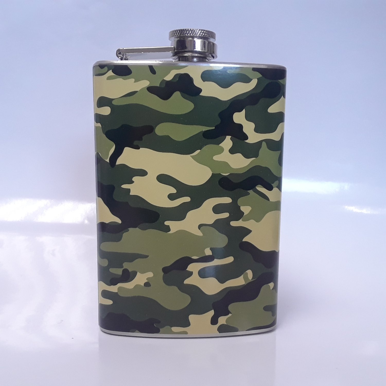 Camouflage Wrap 8 oz Flask, Assorted Colors