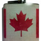 6 oz Canadian Flag Stitch Hip Flask