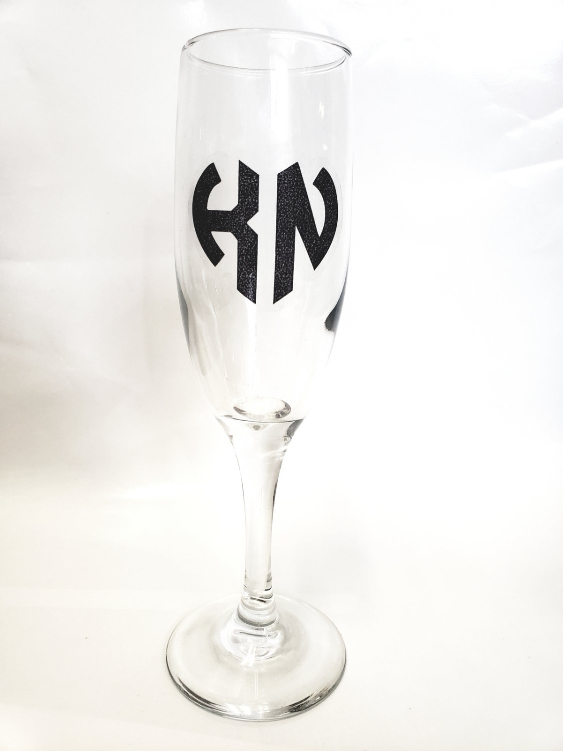 Personalized Heart Monogram Champagne Flutes, 2 Pack