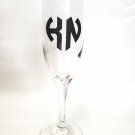 Personalized Heart Monogram Champagne Flutes, 2 Pack