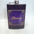 Elegant Vintage Purple Liquor Flask 8 oz