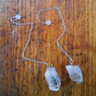 Clear Quartz Divination Pendulums with Moonstone Bead