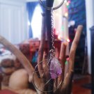 Pentacle with Amethyst Keychain