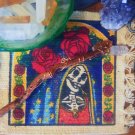 Clear quartz and tangerine quartz wand