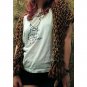 Brown Triangular Tasseled Shawl