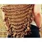 Brown Triangular Tasseled Shawl