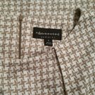 Womens Connected Brand Houndstooth Dress Tan Beige White *missing belt Size 6
