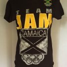 Jamaica Olympic Team T Shirt Tee Womens Size Medium Brown Short Sleeves Summer