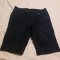 Code Bleu Blue Jeans Shorts Size 6 Misses Double Snap Stretchy Dark Wash