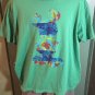 Disney Women's XL Mickey Mouse Green Multi Colored Graphic Tee T-shirt Unisex