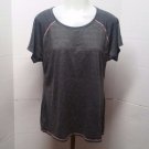 Womens Avia Workout Shirt Gray Pink Trim Size Extra Large