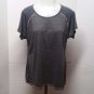 Womens Avia Workout Shirt Gray Pink Trim Size Extra Large