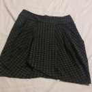 Womens Final Touch Mini Skirt Size Small Black Gray Houndstooth Career Wear