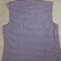 Christopher & Banks Purple Gingham Shirt Top Vest Sleeveless Zip Womens Size Med