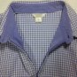 Christopher & Banks Purple Gingham Shirt Top Vest Sleeveless Zip Womens Size Med