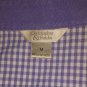 Christopher & Banks Purple Gingham Shirt Top Vest Sleeveless Zip Womens Size Med
