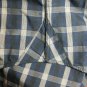 Mens Navy Gray Plaid Snap Front Shirt Size Large Micros Homegrown in Los Angeles
