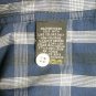 Mens Navy Gray Plaid Snap Front Shirt Size Large Micros Homegrown in Los Angeles