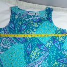 Diane Von Furstenberg Color Authority Tank Teal Purple Top Shirt Size Large