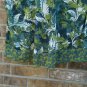 DKNY Womens Green Blouse Top Shirt Med Leaves Empire Small buttons Elastic Back
