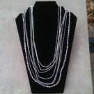 Park Lane Jewelry Necklace Glam & Go Multi Strand Chain Purple Glass Beads