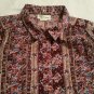 Levi Strauss Women's Blouse Purple Floral Size Large 16 Vintage Made in USA