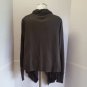 Belle Du Jour Gray Cascading Open Cardigan Asymmetrical Braided Neckline Medium
