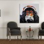 3D Wall Art Large Painting on Canvas Hand Crafted & Painted Modern Monkey Headphones Home Decor