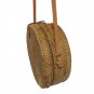 Handwoven Medium Bali Round Rattan Beach Bag with Button Clip