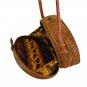 Handwoven Oval Rattan Beach Bags with Button Clip