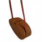 Handwoven Oval Rattan Beach Bags with Button Clip
