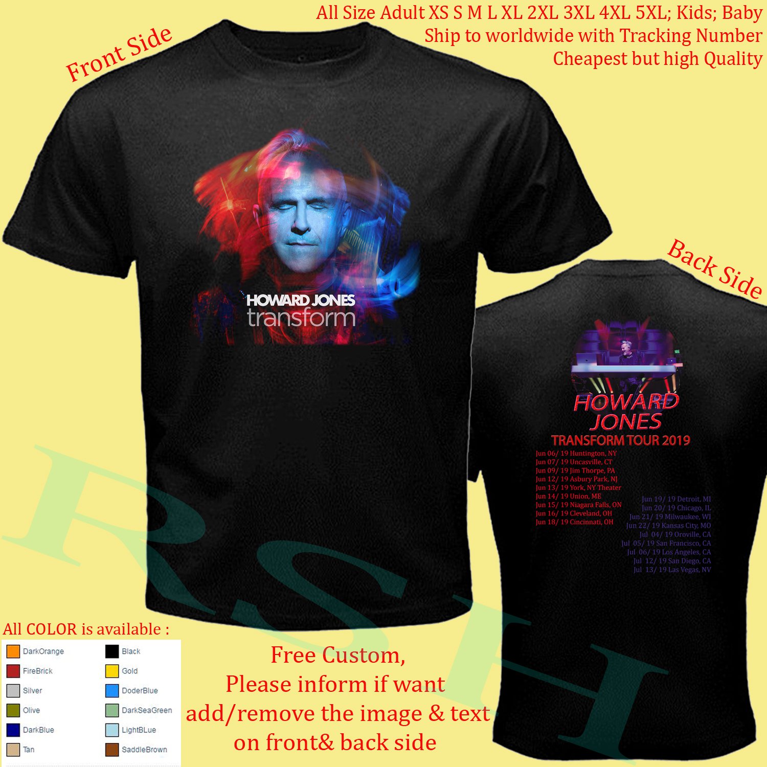 howard jones tour merchandise