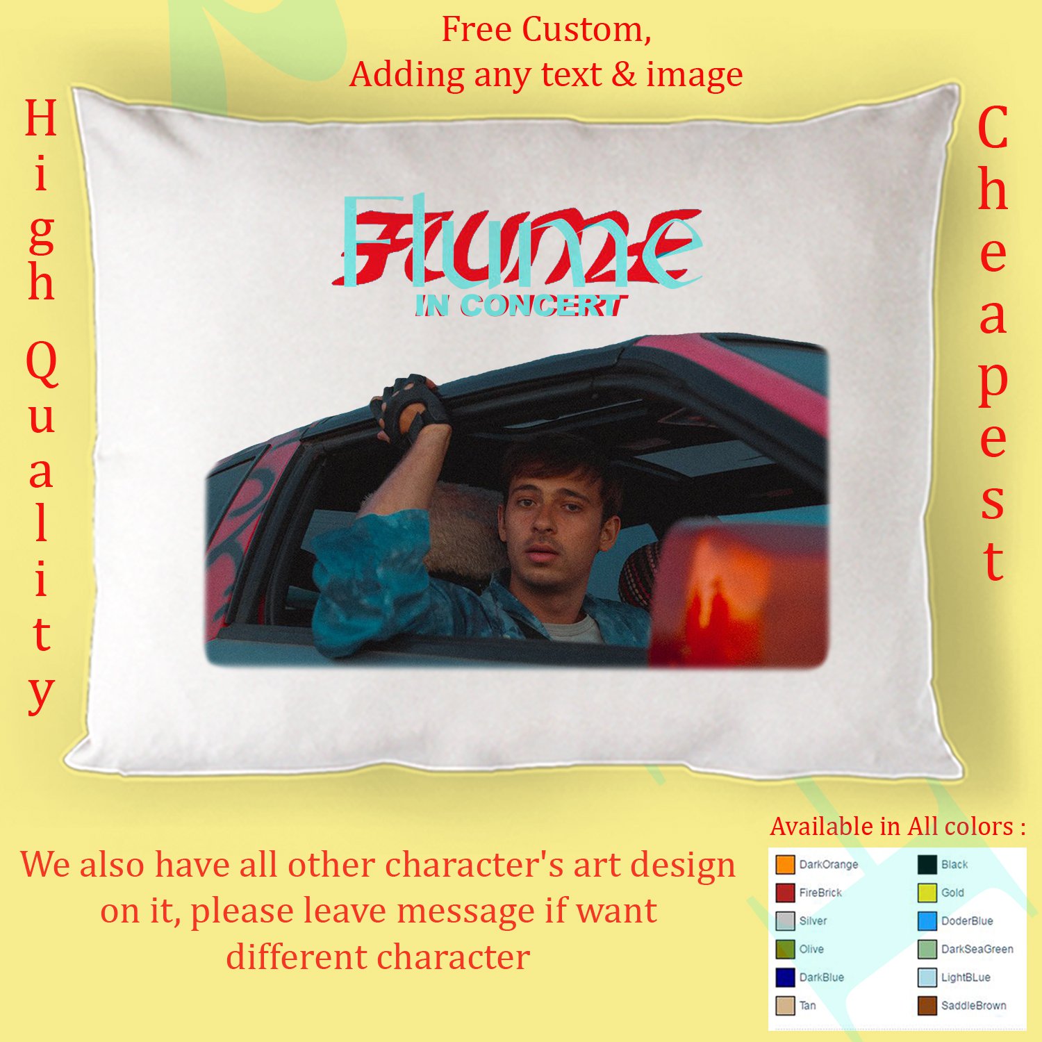 FLUME TOUR Album Pillow Case