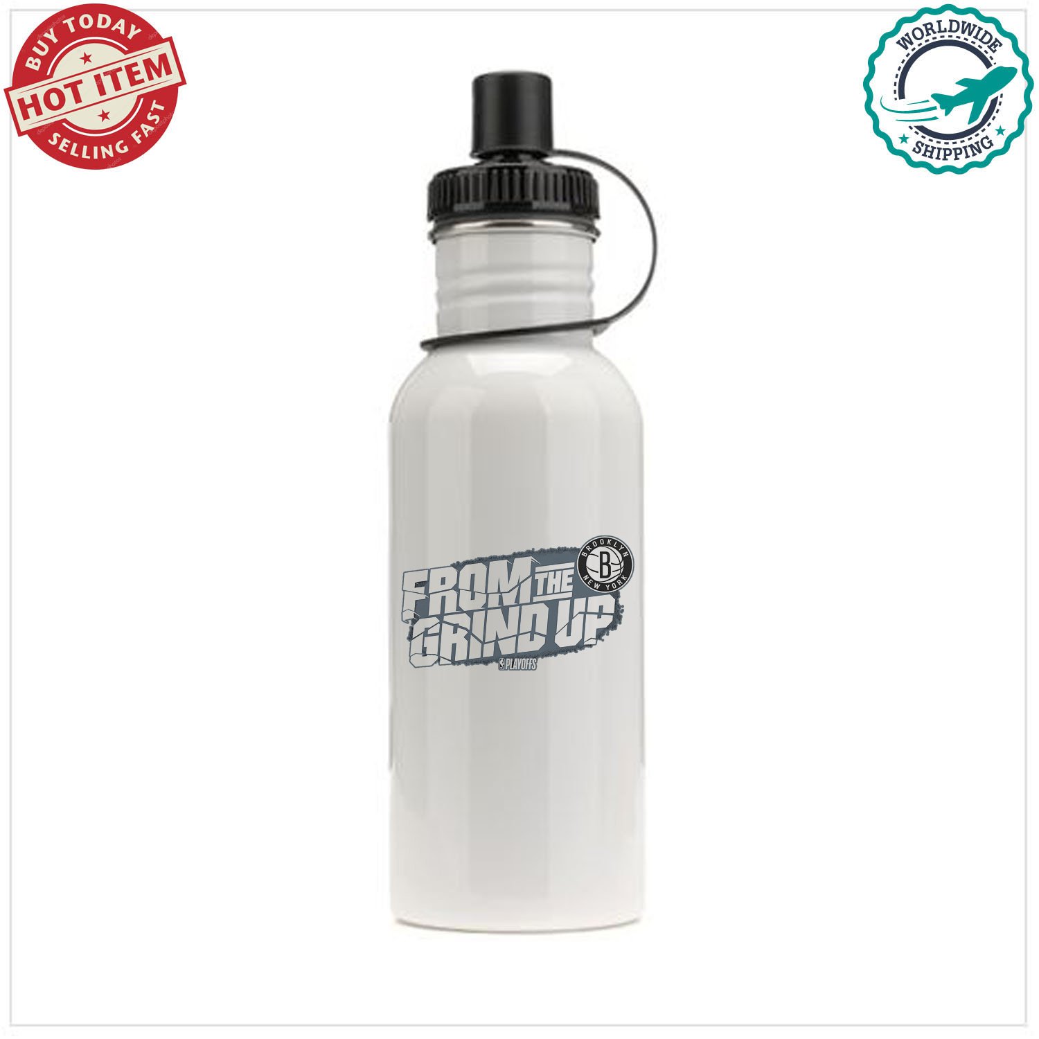 Brooklyn Nets 1 NBA Basketball Sport Sports School Bottle