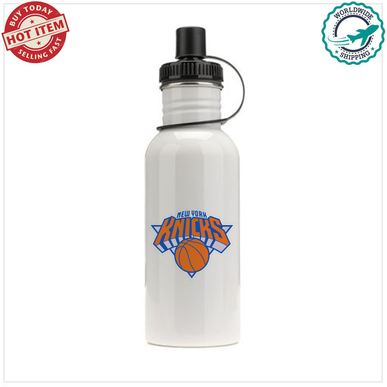New York Knicks 2 NBA Basketball Sport Sports School Bottle