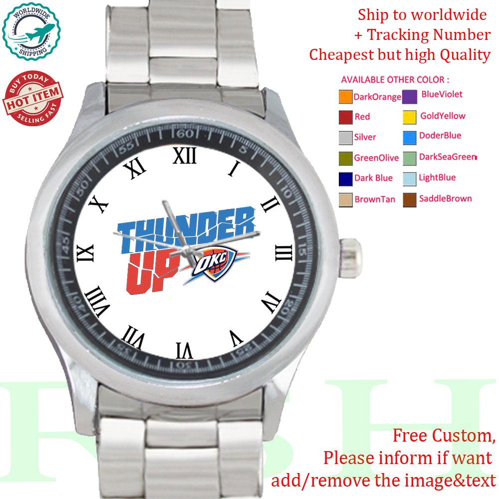 Oklahoma City Thunder 2 NBA Basketball Sport Watches