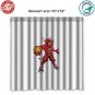 Chicago Bulls 2 NBA Basketball Suport Shower Curtain
